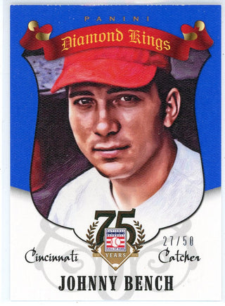 Johnny Bench 2014 Panini Hall of Fame Diamond Kings Card #65