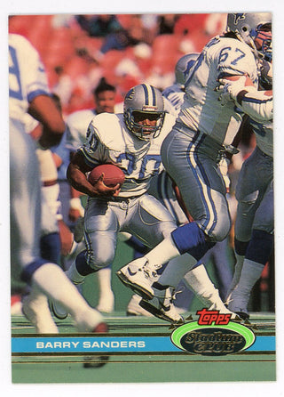 Barry Sanders 1991 Topps Stadium Club Card #361