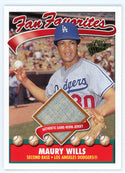 Maury Wills 2004 Topps Fan Favorite Patch Relic #FFR-MW