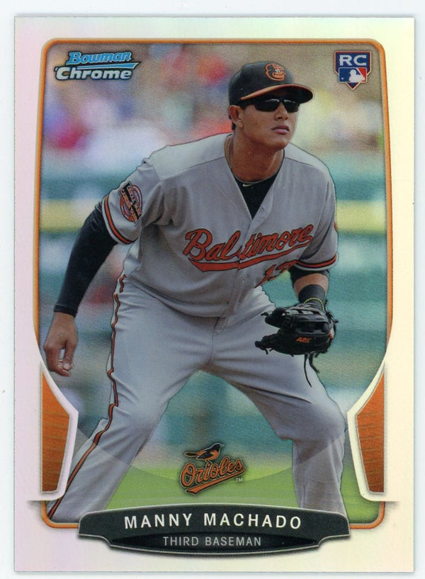 Manny Machado 2013 Topps Bowman Chrome Silver Refractor #205 Card