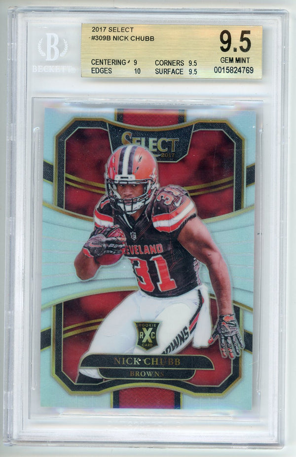 Nick Chubb 2017 Panini Select Rookie Card #309