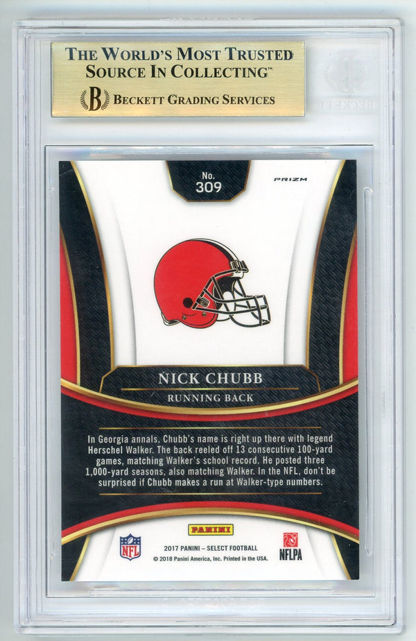 Nick Chubb 2017 Panini Select Rookie Card #309