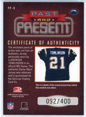 LaDainian Tomlinson 2002 Donruss Classics Past and Present Patch Card #PP-6