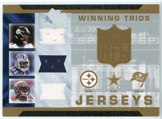 Troy Polamalu Roy Williams & Ronde Barber 2007 Upper Deck SPX Winning Trios Patch Card #WT-PWD