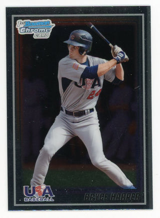 Bryce Harper 2010 Topps 1st Bowman Chrome Silver #USA18-BC8 Card