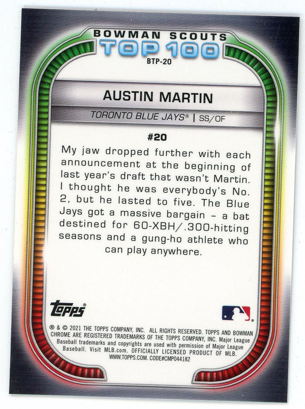 Austin Martin 2021 Topps Bowman Chrome Scouts #20