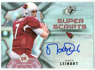 Matt Leinart Autographed 2007 Upper Deck SPx Super Scripts Card #SS-ML