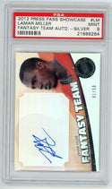 Lamar Miller 2012 Press Pass Showcase Fantasy Team Auto #LM PSA 9