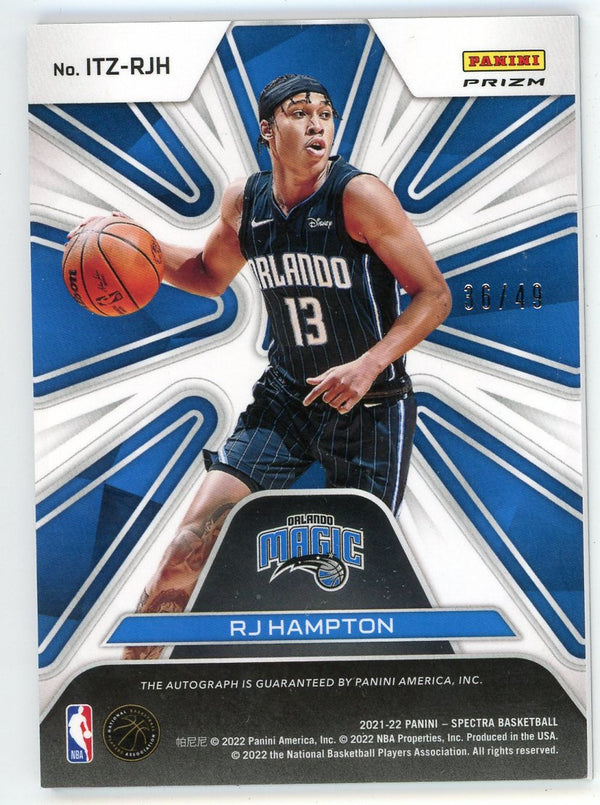 RJ Hampton 2022 Panini Prizm Spectra Autographed In The Zone #ITZ-RJH