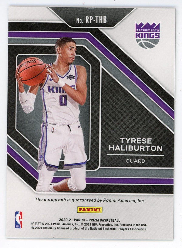 Tyrese Haliburton Autographed 2020-21 Panini Prizm Penmanship Rookie Card #RP-THB