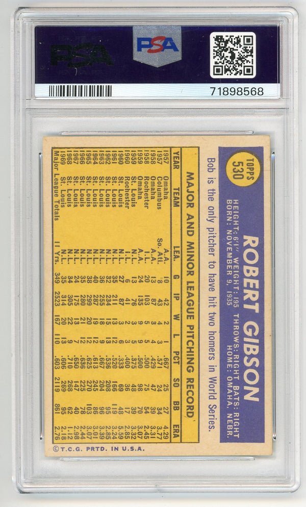 Bob Gibson 1970 Topps #530 PSA 6