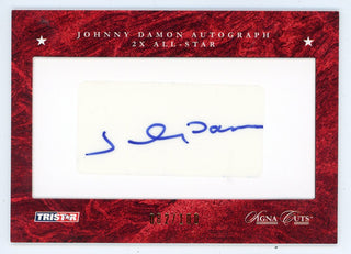 Johnny Damon 2008 Tristar Autograph Signa Cuts