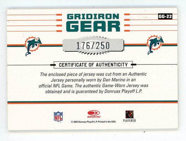 Dan Marino 2004 Donruss Gridiron Gear Patch Relic #GG-22