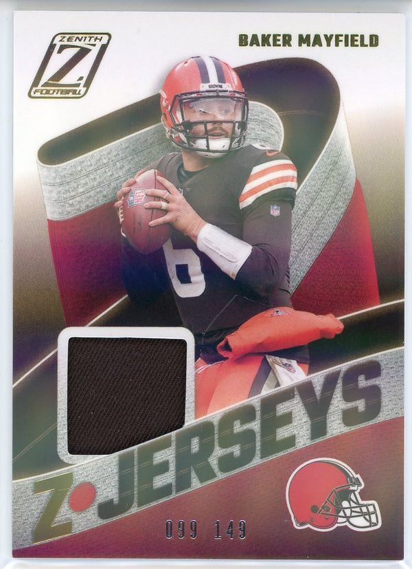 Baker Mayfield 2021 Panini Zenith Z Jerseys Patch Card #Z-BM