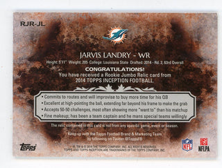 Jarvis Landry 2014 Topps Inception Patch Relic #RJR-JL