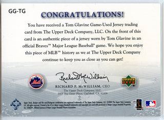 Tom Glavine 2003 Upper Deck Game Face Gear Memorabilia Card #GG-TG