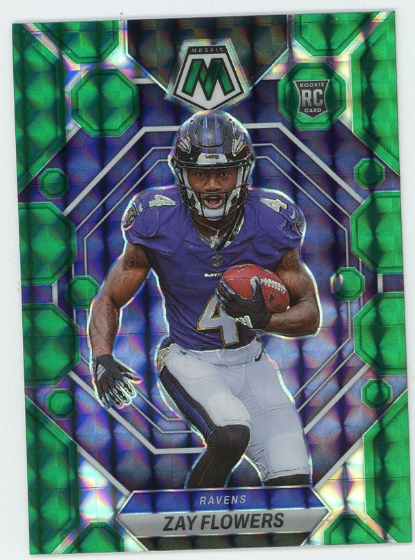 Zay Flowers 2023 Panini Mosaic Green #380