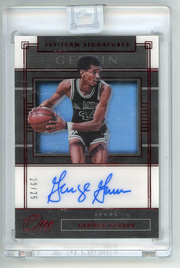 George Gervin Autographed 2019-20 Panini One And One 1st Team Signatures #FT-GGV