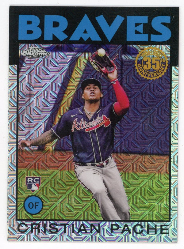 Cristian Pache 2021 Topps Chrome Rookie Card #86TC-33