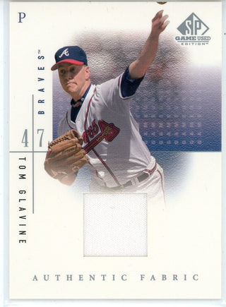 Tom Glavine 2001 Upper Deck SP Game Used Authentic Fabric Card #ToG