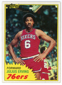 Julius Erving 1981 Topps Card #30