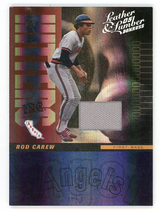 Rod Carew 2005 Donruss Leather & Lumbar Patch Relic #HI-17