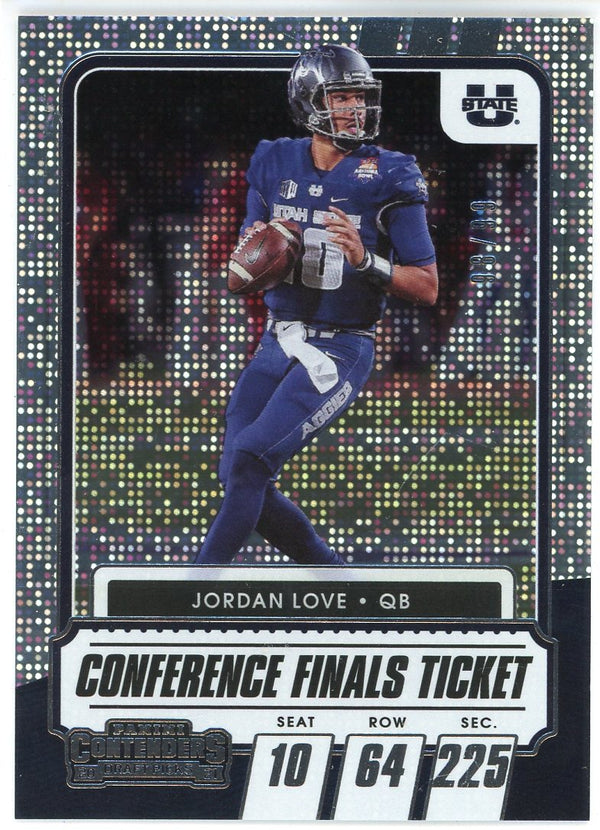 Jordan Love 2021 Panini Contenders Draft Picks Conference Finals Ticket Card #89