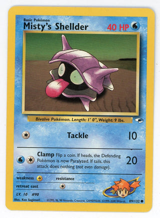 Misty's Shellder 1999 Pokemon 89/132