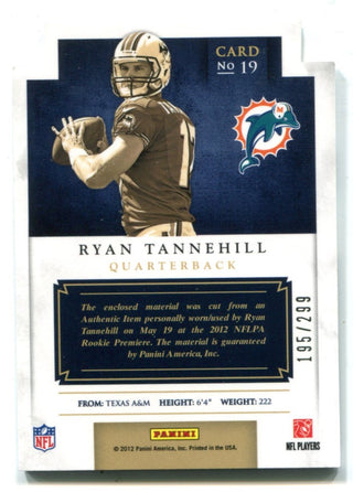 Ryan Tannehill 2012 Panini Prominence Rookie Projection Jersey Card #19