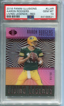 Aaron Rodgers 2018 Panini Illusions Living Legends Red Card (PSA 10)