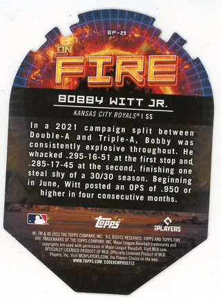 Bobby Witt Jr 2022 Topps On Fire Rookie Card #EF-29