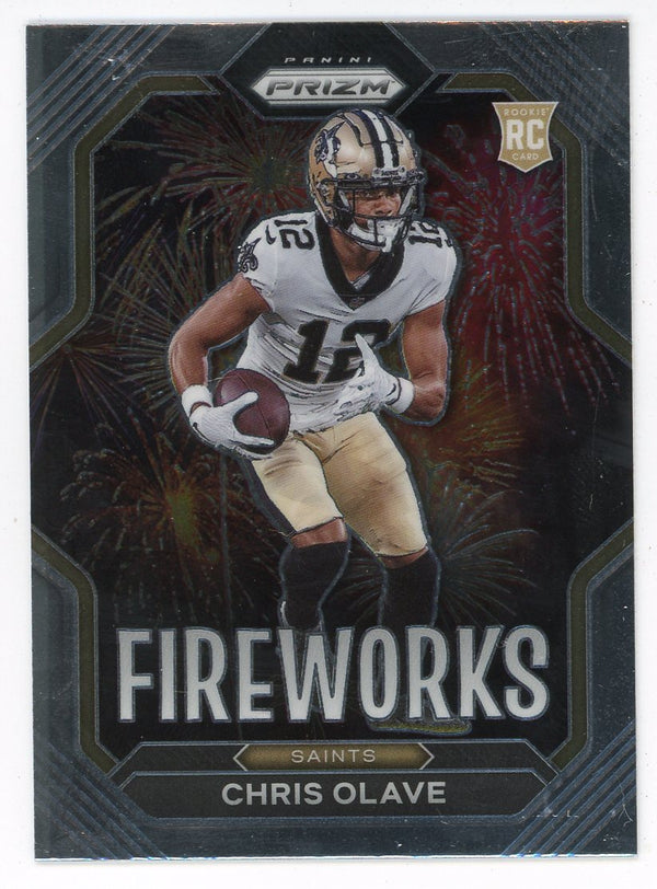 Chris Olave 2022 Panini Prizm Fireworks Rookie Card #F-14