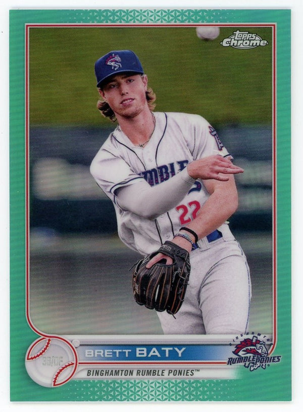 Brett Baty 2022 Topps Chrome Green Pro debut #PDC-154 Card 54/75