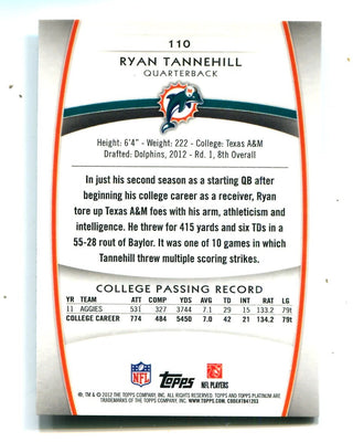 Ryan Tannehill 2012 Topps Platinum X-Fractor #110 Card