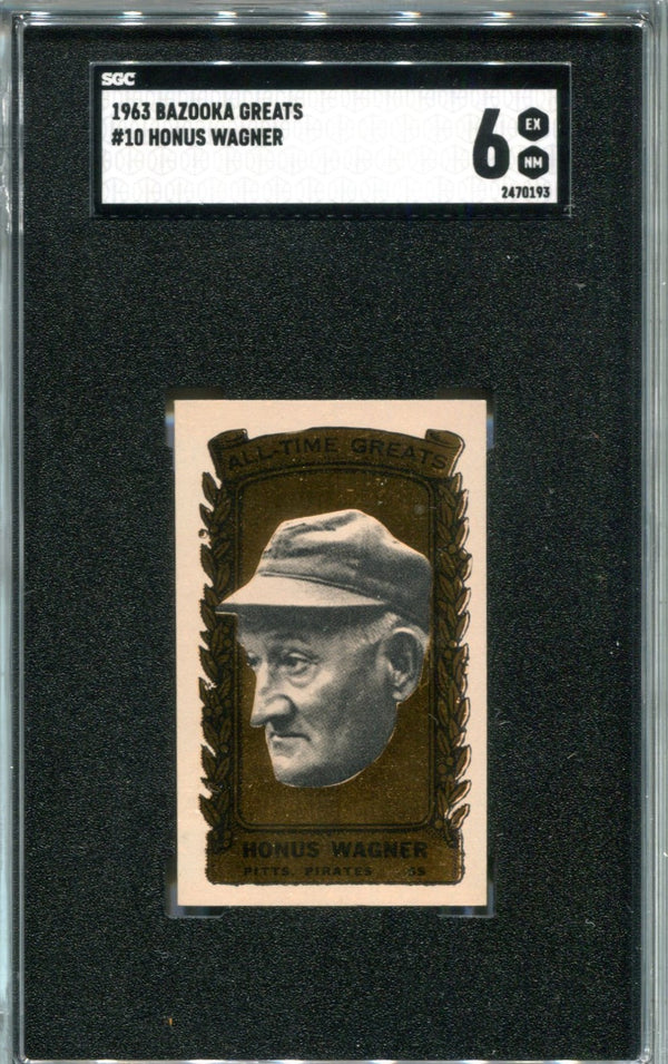 Honus Wagner 1963 Topps Bazooka Greats #10  SGC 6 Card