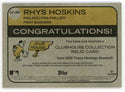 Rhys Hoskins 2022 Topps Heritage Clubhouse Collection #CC-RH Card