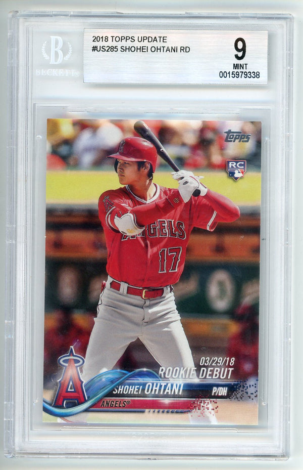 Shohei Ohtani 2018 Topps Update #US285 BGS 9