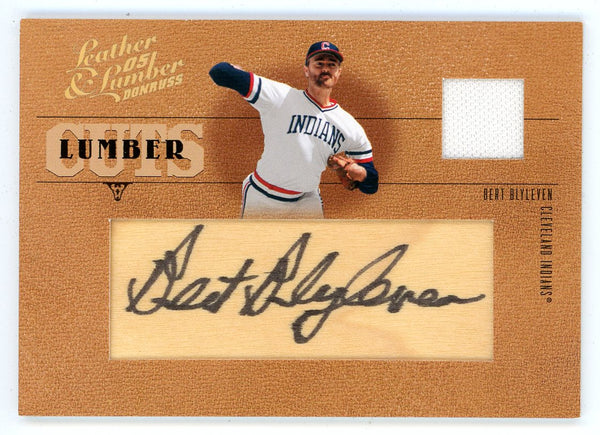 Bert Blyleven 2005 Autographed Donruss Leather & Lumber Bat/Patch Relic #LC-3