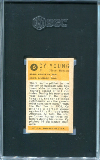 Cy Young 1963 Bazooka Greats #6 Card SGC 4.5