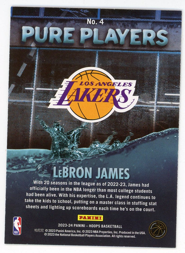 LeBron James 2023-24 Panini Hoops Pure Players #4