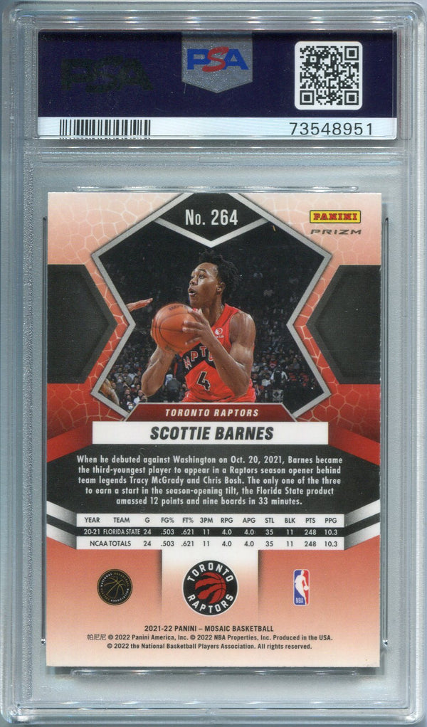 Scottie Barnes 2021 Panini Red Mosaic Rookie Card PSA 10