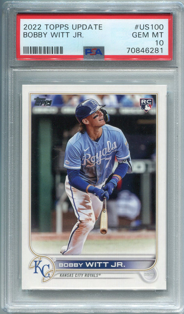 Bobby Witt Jr. 2022 Topps Update Rookie Card #US100 PSA 10