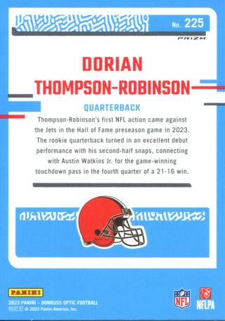 Dorian Thompson-Robinson 2023 Donruss Optic Rookie Card #225