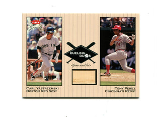 Carl Yastrzemski and Tony Perez 2001 Fleer/Skybox  Dueling Dous #DD-TP 1 Card