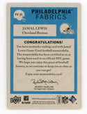 Jamal Lewis 2009 Upper Deck Philadelphia Fabrics #PF-JL Card