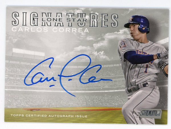 Carlos Correa 2016 Topps Autographed Lone Star Signatures #LSS-CC