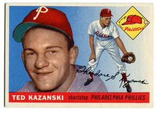 Ted Kazanski 1955 Topps #46 Card