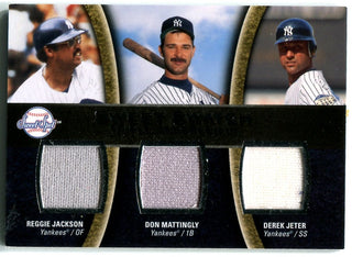 Reggie Jackson/Don Mattingly/Derek Jeter Upper Deck Sweet Swatch Card