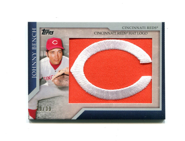 Johnny Bench 2010 Topps Hat Logo #MHR-72 39/99 Card