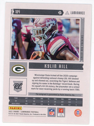 Kylin Hill 2021 Panini Luminance Rookie Card #184